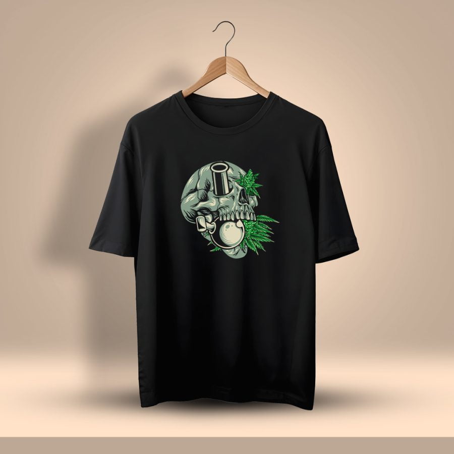 Skull Bong Trippy Oversized T-Shirt - DrunkenMonk.in