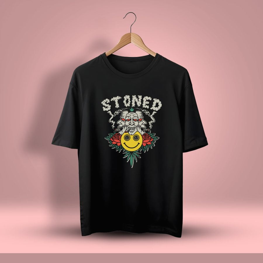 Stoned Weed Oversized T-Shirt - DrunkenMonk.in