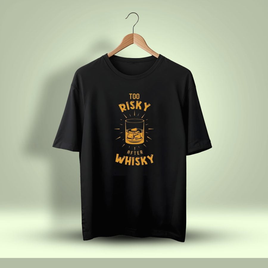 Too Risky After Whisky Oversized T-Shirt - DrunkenMonk.in